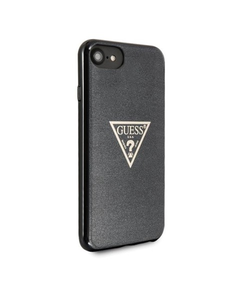 Guess Glitter Triangle dėklas, skirtas iPhone 7 / 8 / SE 2020 / SE 2022 - juodas Guess Glitter Triangle dėklas, skirtas iPhone 7 / 8 / SE 2020 / SE 2022 - juodas