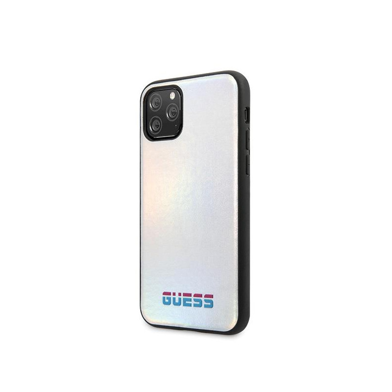 Guess Iridescent dėklas iPhone 11 Pro - sidabrinis