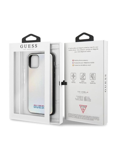 Guess Iridescent dėklas iPhone 11 Pro - sidabrinis Guess Iridescent dėklas iPhone 11 Pro - sidabrinis