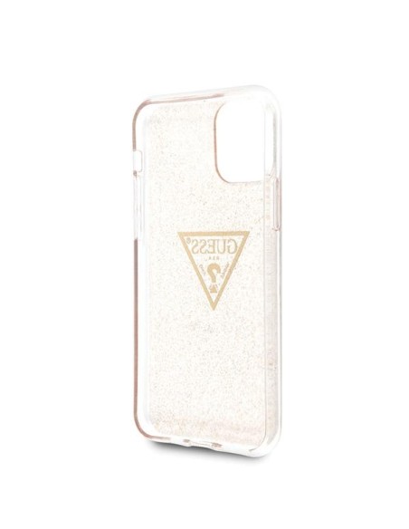 Guess Glitter Triangle dėklas iPhone 11 Pro - auksinis Guess Glitter Triangle dėklas iPhone 11 Pro - auksinis