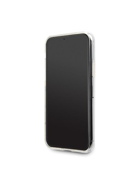Guess Glitter Triangle dėklas iPhone 11 Pro - auksinis Guess Glitter Triangle dėklas iPhone 11 Pro - auksinis