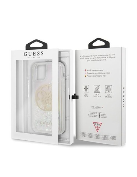 Guess Gradient Liquid Glitter Circle Logo dėklas, skirtas iPhone 11 Pro Max - skaidrus Guess Gradient Liquid Glitter Circle Logo dėklas, skirtas iPhone 11 Pro Max - skaidrus