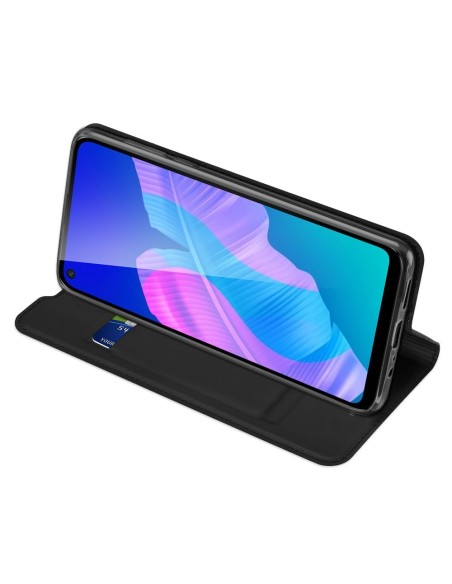 DUX DUCIS Skin Pro dėklo dėklo dangtelis su atvartu Huawei P40 Lite E juodas