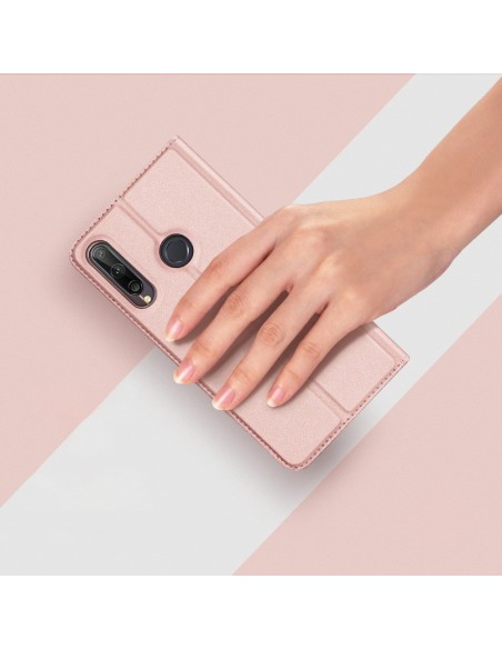 DUX DUCIS Skin Pro dėklo dėklo dangtelis su atvartu Huawei P40 Lite E juodas