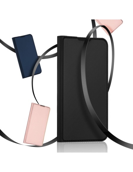 DUX DUCIS Skin Pro dėklo dėklo dangtelis su atvartu Huawei P40 Lite E juodas