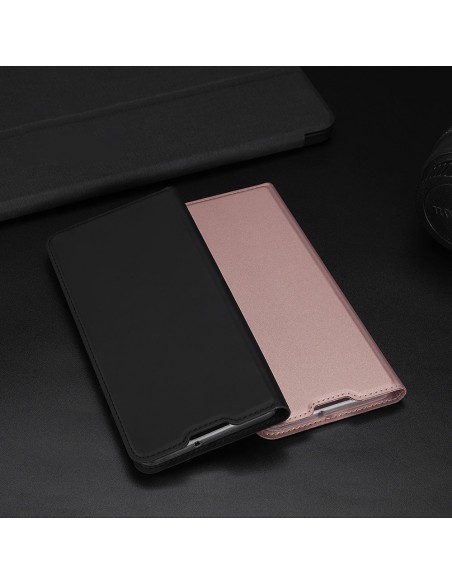 DUX DUCIS Skin Pro dėklo dėklo dangtelis su atvartu Huawei P40 Lite E juodas