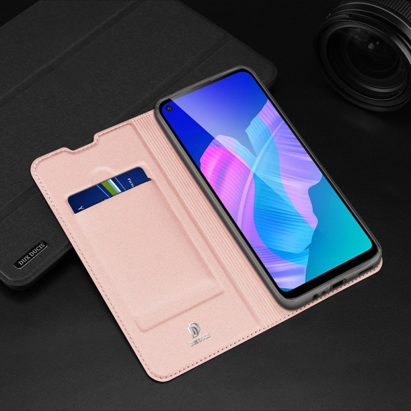 DUX DUCIS Skin Pro dėklo dėklo dangtelis su atvartu Huawei P40 Lite E juodas