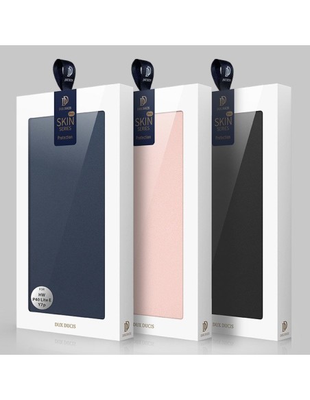 DUX DUCIS Skin Pro dėklo dėklo dangtelis su atvartu Huawei P40 Lite E juodas