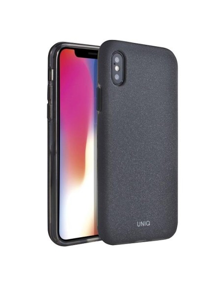 UNIQ Lithos dėklas iPhone X / Xs - juodas UNIQ Lithos dėklas iPhone X / Xs - juodas