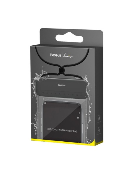 Baseus universalus vandeniui atsparus telefono dėklas (maks. 7,2 colio) skirtas baseinui virš vandens IPX8 juodas (ACFSD...