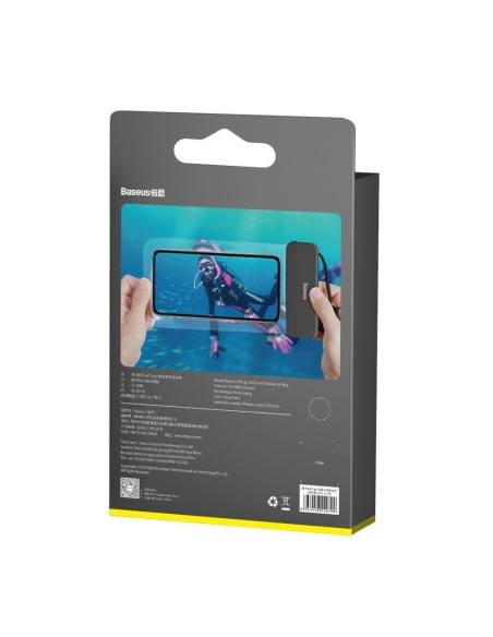 Baseus universalus vandeniui atsparus telefono dėklas (maks. 7,2 colio) skirtas baseinui virš vandens IPX8 juodas (ACFSD...