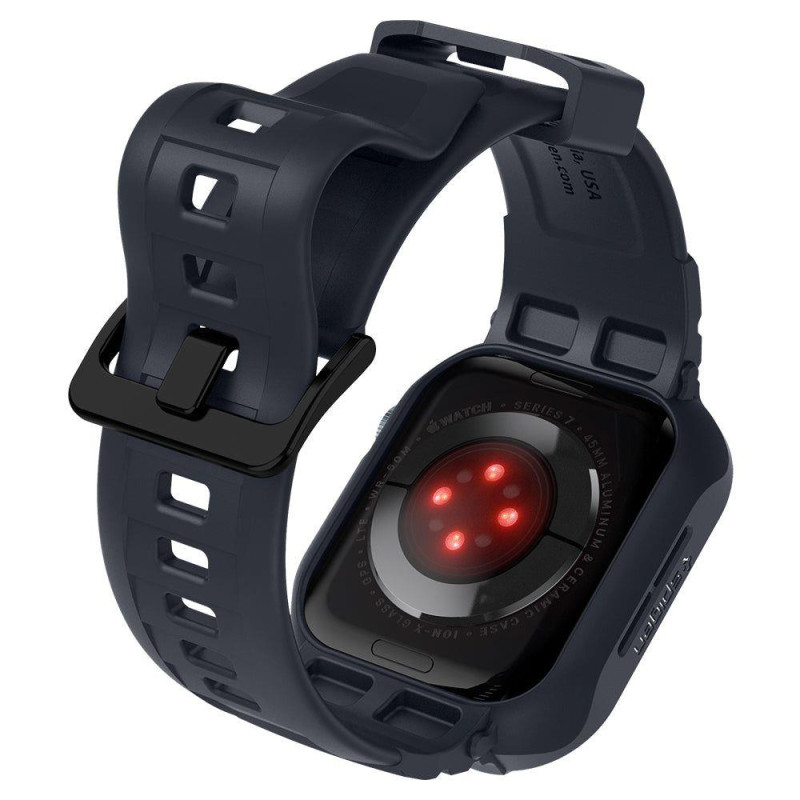 „Spigen Rugged Armor Pro“ dėklas, skirtas Apple Watch 4/ 5/ 6/ 7/ 8/ 9/ SE (44/ 45 mm) – pilkas