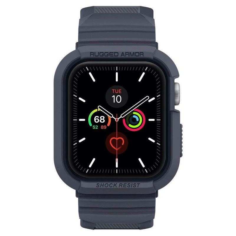 „Spigen Rugged Armor Pro“ dėklas, skirtas Apple Watch 4/ 5/ 6/ 7/ 8/ 9/ SE (44/ 45 mm) – pilkas