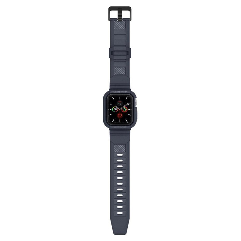 „Spigen Rugged Armor Pro“ dėklas, skirtas Apple Watch 4/ 5/ 6/ 7/ 8/ 9/ SE (44/ 45 mm) – pilkas