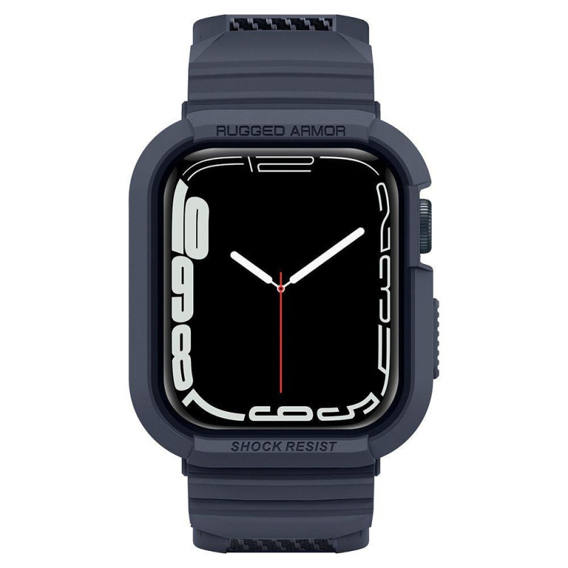 „Spigen Rugged Armor Pro“ dėklas, skirtas Apple Watch 4/ 5/ 6/ 7/ 8/ 9/ SE (44/ 45 mm) – pilkas
