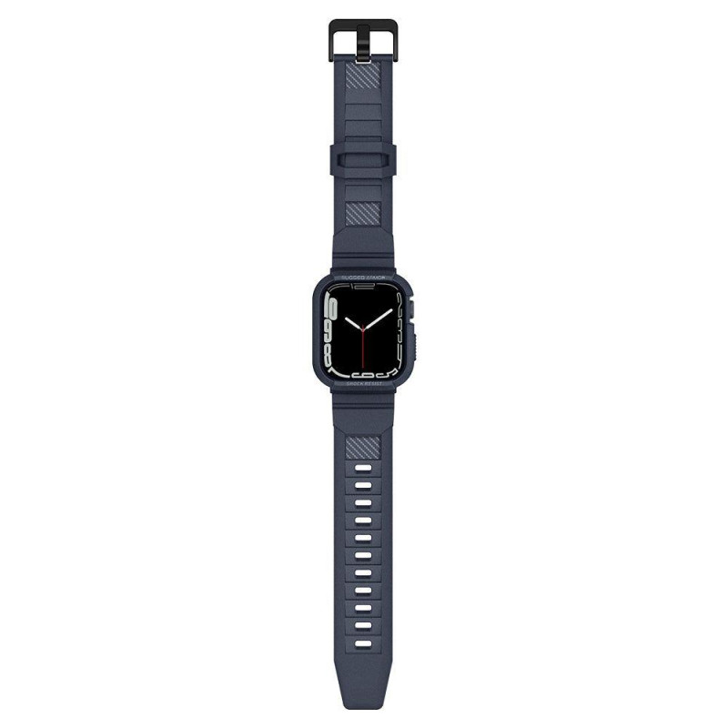 „Spigen Rugged Armor Pro“ dėklas, skirtas Apple Watch 4/ 5/ 6/ 7/ 8/ 9/ SE (44/ 45 mm) – pilkas