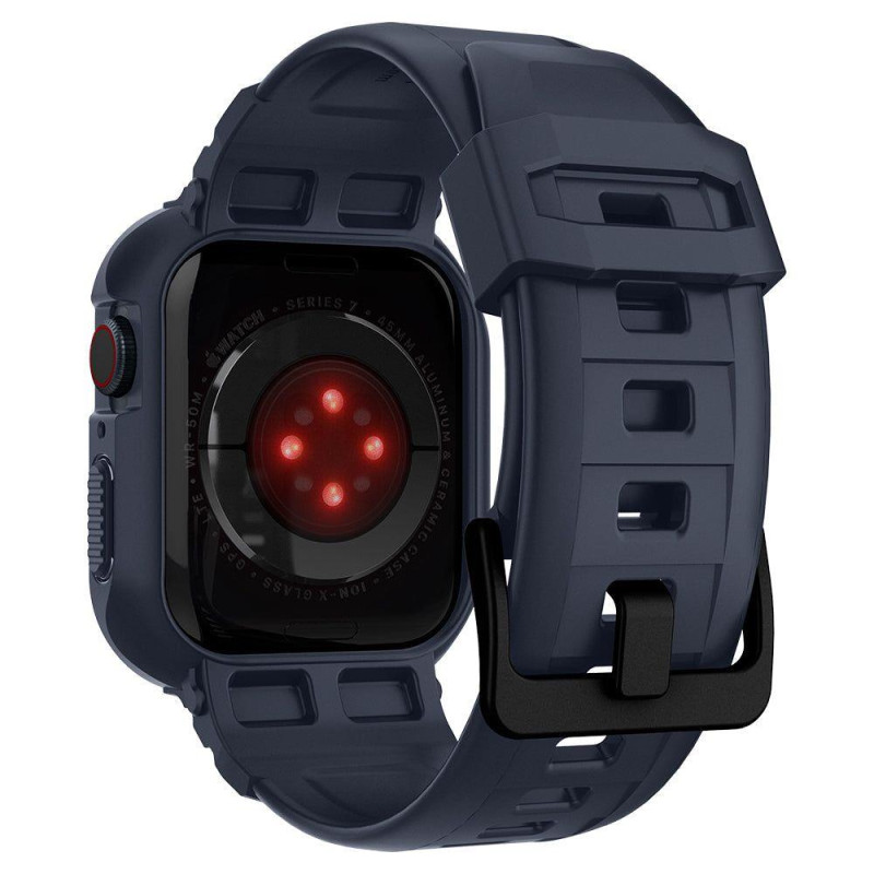„Spigen Rugged Armor Pro“ dėklas, skirtas Apple Watch 4/ 5/ 6/ 7/ 8/ 9/ SE (44/ 45 mm) – pilkas