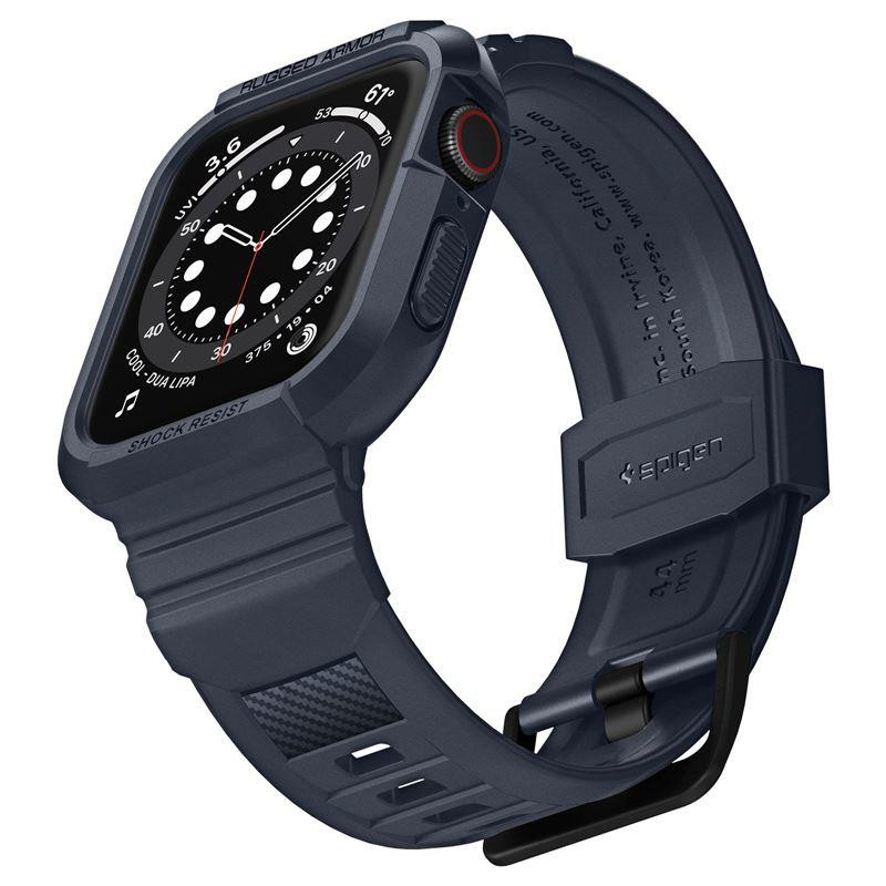 „Spigen Rugged Armor Pro“ dėklas, skirtas Apple Watch 4/ 5/ 6/ 7/ 8/ 9/ SE (44/ 45 mm) – pilkas