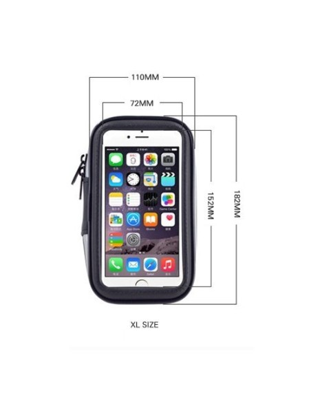 Dviračio vandeniui atsparus motociklo laikiklis, XL vairas telefono krepšys (maks. telefono dydis: 165 mm x 80 mm) juoda... Dviračio vandeniui atsparus motociklo laikiklis, XL vairas telefono krepšys (maks. telefono dydis: 165 mm x 80 mm) juoda...