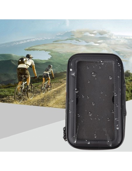 Dviračio vandeniui atsparus motociklo laikiklis, XL vairas telefono krepšys (maks. telefono dydis: 165 mm x 80 mm) juoda... Dviračio vandeniui atsparus motociklo laikiklis, XL vairas telefono krepšys (maks. telefono dydis: 165 mm x 80 mm) juoda...