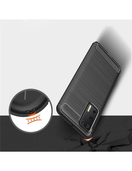 Carbon Case lankstus Huawei P40 mėlynas dangtelis