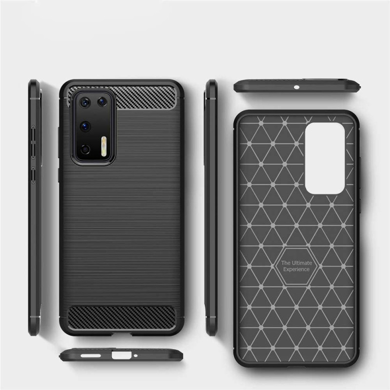 Carbon Case lankstus Huawei P40 mėlynas dangtelis