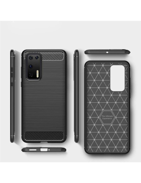 Carbon Case lankstus Huawei P40 mėlynas dangtelis
