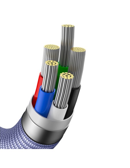 Kabelio laidas greitam įkrovimui ir duomenų perdavimui USB-C iPhone Lightning 20W 1,2m violetinė