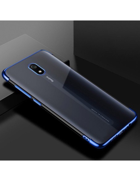 Clear Color gelinis dėklas su metaliniu rėmeliu, skirtas Xiaomi Redmi 8A mėlynai Clear Color gelinis dėklas su metaliniu rėmeliu, skirtas Xiaomi Redmi 8A mėlynai