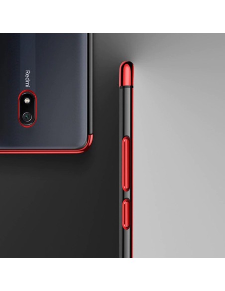 Clear Color gelinis dėklas su metaliniu rėmeliu, skirtas Xiaomi Redmi 8A mėlynai Clear Color gelinis dėklas su metaliniu rėmeliu, skirtas Xiaomi Redmi 8A mėlynai