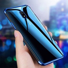 Clear Color dėklas, gelinis dangtelis, dėklas su metaliniu rėmeliu, skirtas Xiaomi Redmi 8A, juodas