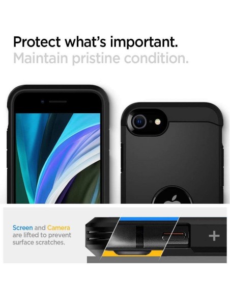 Spigen Tough Armor dėklas iPhone SE 2020 / 2022 - juodas Spigen Tough Armor dėklas iPhone SE 2020 / 2022 - juodas