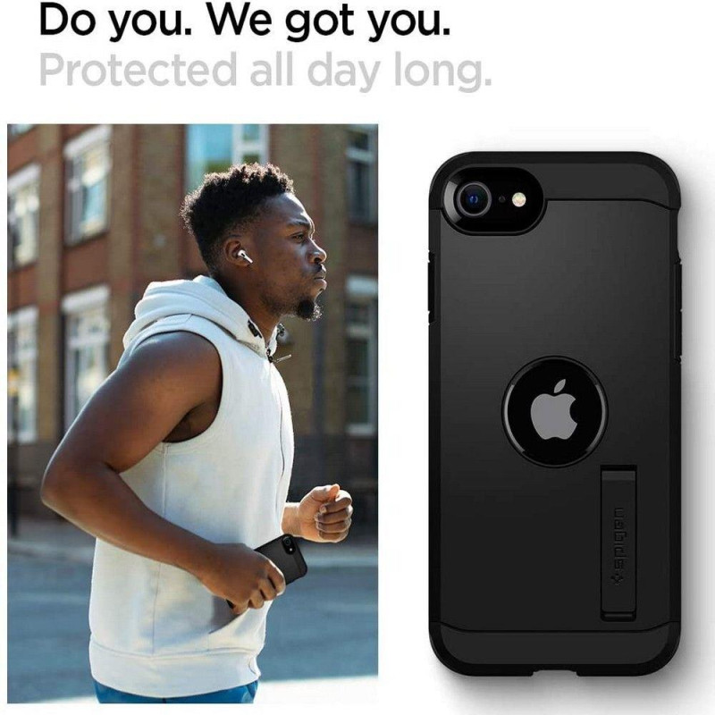 Spigen Tough Armor dėklas iPhone SE 2020 / 2022 - juodas