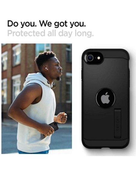 Spigen Tough Armor dėklas iPhone SE 2020 / 2022 - juodas Spigen Tough Armor dėklas iPhone SE 2020 / 2022 - juodas