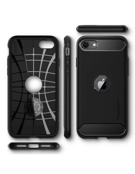 Spigen Rugged Armor dėklas iPhone SE 2020 / 2022 - juodas Spigen Rugged Armor dėklas iPhone SE 2020 / 2022 - juodas