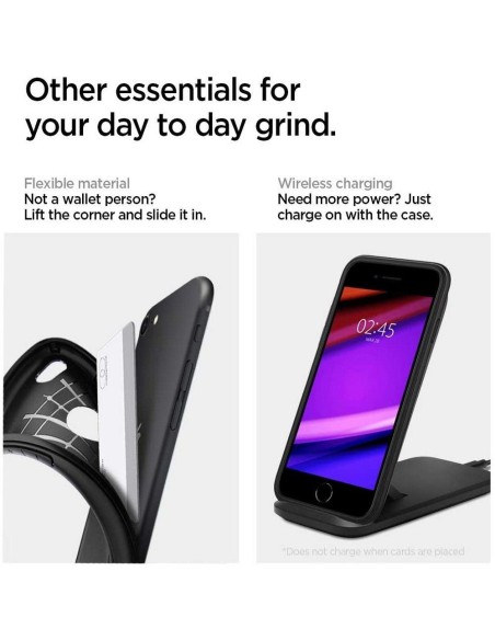 Spigen Rugged Armor dėklas iPhone SE 2020 / 2022 - juodas Spigen Rugged Armor dėklas iPhone SE 2020 / 2022 - juodas