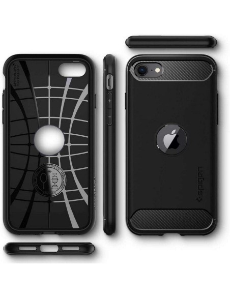 Spigen Rugged Armor dėklas iPhone SE 2020 / 2022 - juodas Spigen Rugged Armor dėklas iPhone SE 2020 / 2022 - juodas