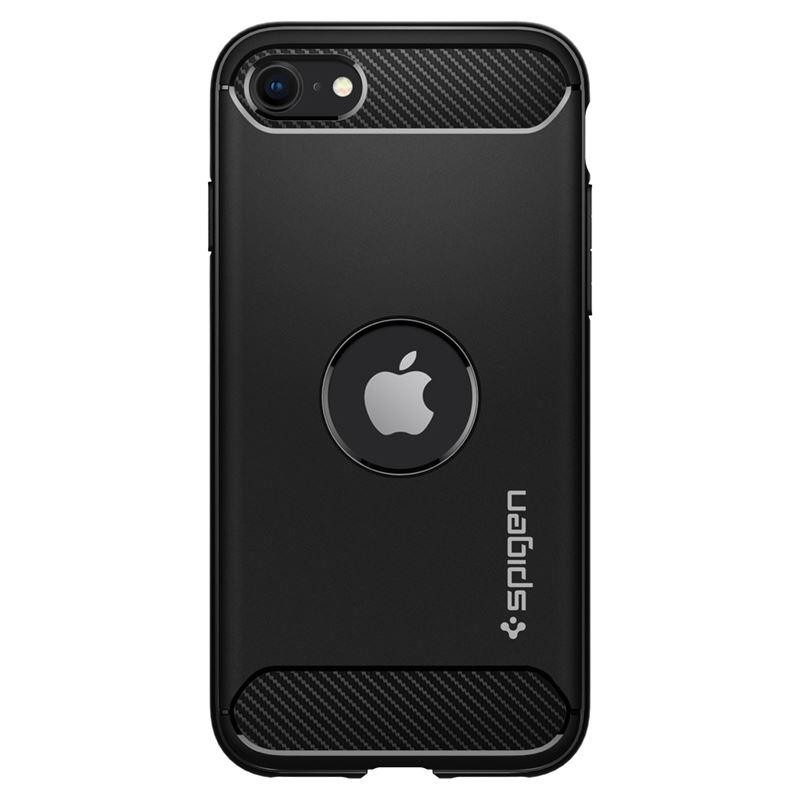 Spigen Rugged Armor dėklas iPhone SE 2020 / 2022 - juodas