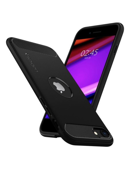 Spigen Rugged Armor dėklas iPhone SE 2020 / 2022 - juodas Spigen Rugged Armor dėklas iPhone SE 2020 / 2022 - juodas