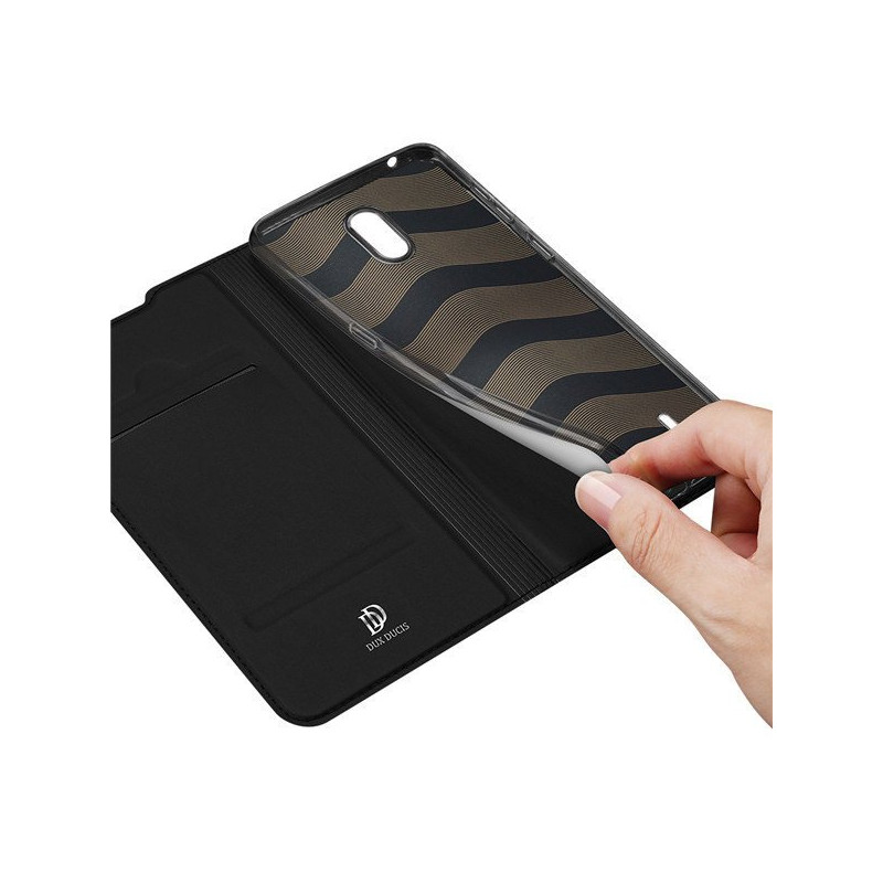 DUX DUCIS Skin Pro dėklo dėklo dėklas su atvartu, skirtas Nokia 1.3 juodas