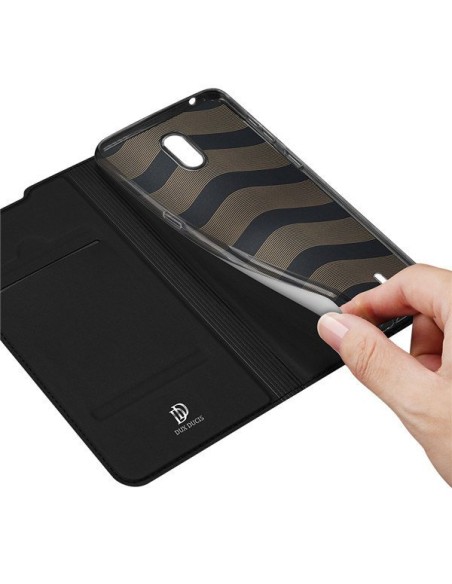 DUX DUCIS Skin Pro dėklo dėklo dėklas su atvartu, skirtas Nokia 1.3 juodas