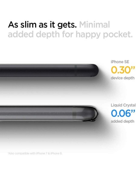 Spigen skystųjų kristalų dėklas, skirtas iPhone 7 / 8 / SE 2020 / 2022 - skaidrus Spigen skystųjų kristalų dėklas, skirtas iPhone 7 / 8 / SE 2020 / 2022 - skaidrus