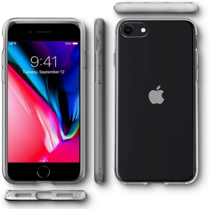 Spigen skystųjų kristalų dėklas, skirtas iPhone 7 / 8 / SE 2020 / 2022 - skaidrus