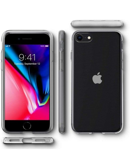 Spigen skystųjų kristalų dėklas, skirtas iPhone 7 / 8 / SE 2020 / 2022 - skaidrus Spigen skystųjų kristalų dėklas, skirtas iPhone 7 / 8 / SE 2020 / 2022 - skaidrus