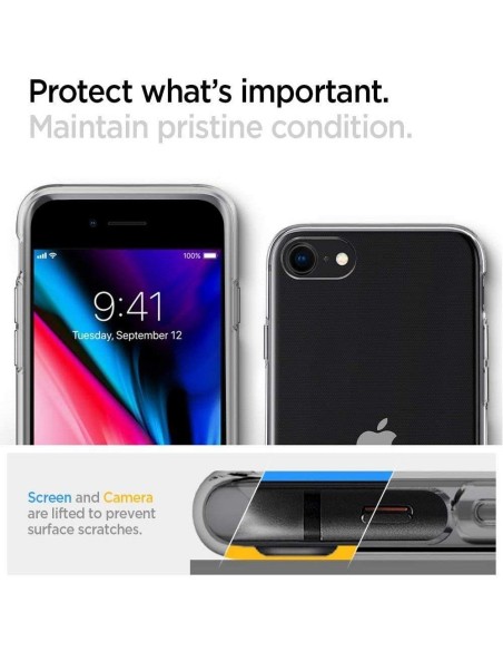 Spigen skystųjų kristalų dėklas, skirtas iPhone 7 / 8 / SE 2020 / 2022 - skaidrus Spigen skystųjų kristalų dėklas, skirtas iPhone 7 / 8 / SE 2020 / 2022 - skaidrus