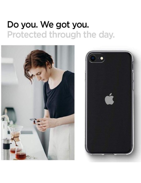 Spigen skystųjų kristalų dėklas, skirtas iPhone 7 / 8 / SE 2020 / 2022 - skaidrus Spigen skystųjų kristalų dėklas, skirtas iPhone 7 / 8 / SE 2020 / 2022 - skaidrus