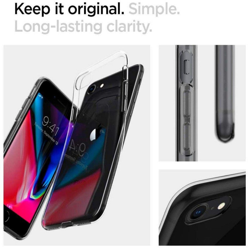 Spigen skystųjų kristalų dėklas, skirtas iPhone 7 / 8 / SE 2020 / 2022 - skaidrus
