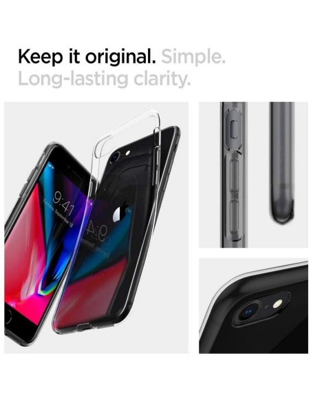 Spigen skystųjų kristalų dėklas, skirtas iPhone 7 / 8 / SE 2020 / 2022 - skaidrus Spigen skystųjų kristalų dėklas, skirtas iPhone 7 / 8 / SE 2020 / 2022 - skaidrus