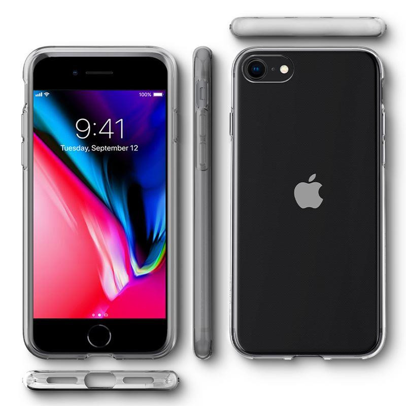 Spigen skystųjų kristalų dėklas, skirtas iPhone 7 / 8 / SE 2020 / 2022 - skaidrus