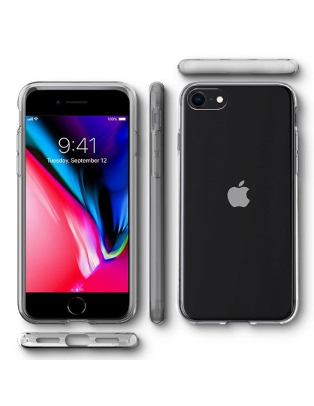 Spigen skystųjų kristalų dėklas, skirtas iPhone 7 / 8 / SE 2020 / 2022 - skaidrus Spigen skystųjų kristalų dėklas, skirtas iPhone 7 / 8 / SE 2020 / 2022 - skaidrus